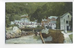 tq0561 - Devon - An Early View of Lynmouth Harbour and Village - Postcard