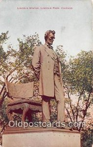 Lincoln Statue Lincoln Park, Chicago, USA 1916 