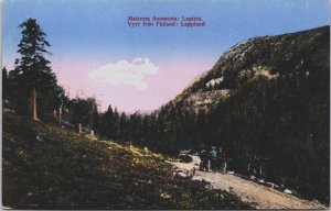 Finland Maisema Suomesta Lapista, Vyer från Finland Lappland Postcard C129