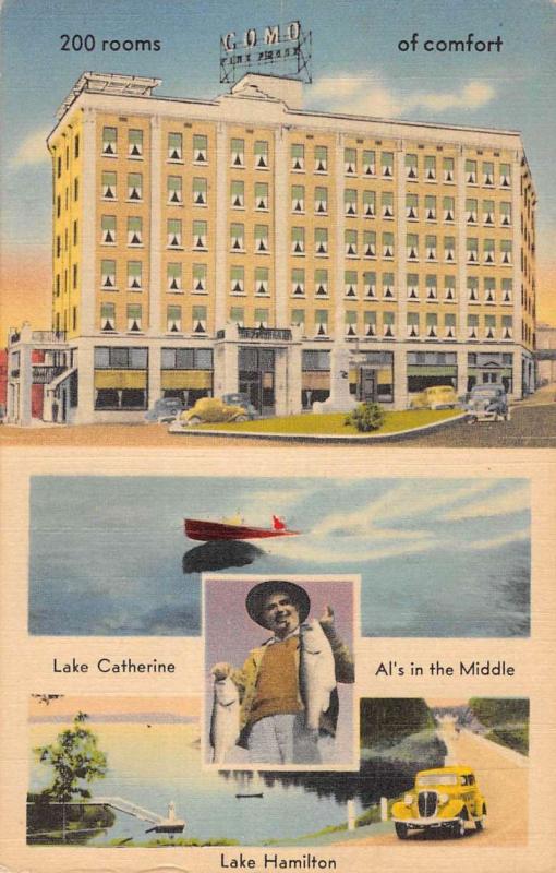 Hot Springs Park Arkansas Hotel Como Multiview Antique Postcard K103918