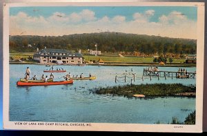 Vintage Postcard 1932 View of Lake and Camp Ritchie, Cascade, Maryland (MD)