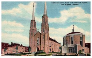 Indiana   Fort Wayne Calhoun Street View of Cathedral Square