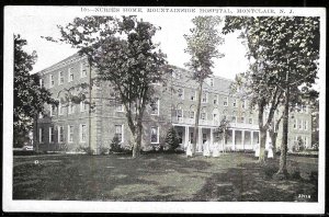 Nurses Home, Mountainside Hospital, Montclair, New Jersey, Early Postcard