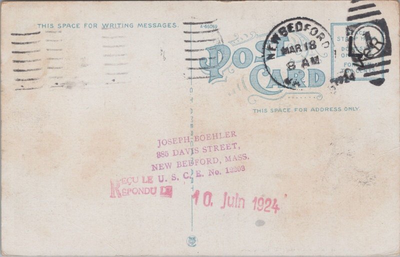 Olympia Theatre New Bedford Massachusetts Vintage Postcard C198
