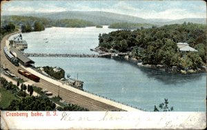 Cranberry Lake New Jersey Birdseye View c1900-20s Vintage Postcard