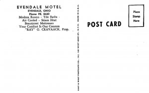 Evendale, OH Ohio  EVENDALE MOTEL~Ray G Cravaack  ROADSIDE Hamilton Co  Postcard