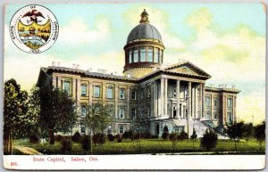 State Capitol Salem Oregon OR Government Office Building Grounds Postcard