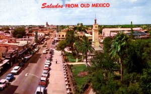 Nuevo Laredo, Tamaulipas, Mexico - Looking down Guerrero Ave - Plaza Hidalgo