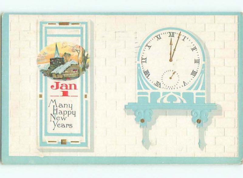 Divided-Back NEW YEAR SCENE Great Postcard AA1984