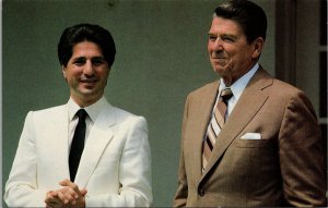 President Reagan Meets with Lebanon's President Amin Gemayel Postcard PC533