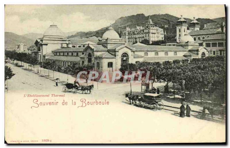 Old Postcard La Bourboule Remembrance Hydrotherapy