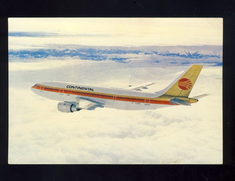 Continental AirbusA300 Postcard, Built By Europe's Airbus Industrie