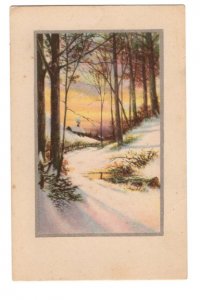 Vintage Country Scene in Winter