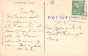 Medomak Maine Waterfront Roadway Greeting Antique Postcard K65884