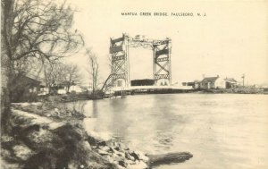 Lithograph Postcard; Mantua Creek Lift Bridge, Paulsboro NJ Gloucester County