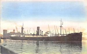 Southborough Cargo Steam Ship Tinted Real Photo RPPC Postcard