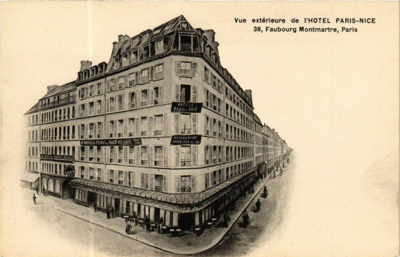 CPA AK PARIS 9e Hotel Paris-Nice. 38, Fb Montmartre (574309)