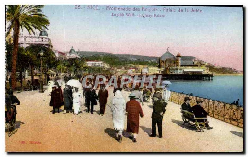 Old Postcard Nice Promenade Des Anglais Palace pier