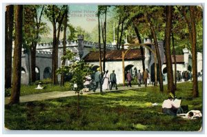 1910 Crystal Palace Exterior Building Cedar Point Ohio Vintage Antique Postcard