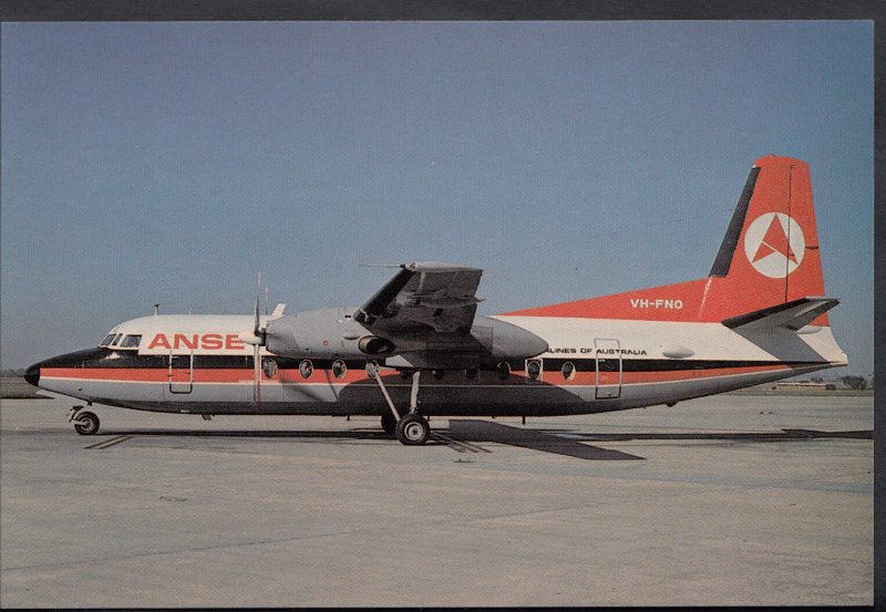 Aviation Postcard - Ansett Fokker F27 Aeroplane - C/N 10304 VH-FNO  - A8292