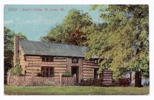 1907-1915 President/General U.S. Grant's Log Cabin St. Louis MO US RARE Postcard