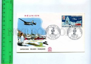 254795 REUNION POLAR expedition Penguin AVIATION HISTORY 1968 year FDC