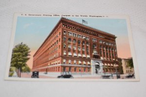 U. S. Government Printing Office Largest in the World Washington DC Postcard