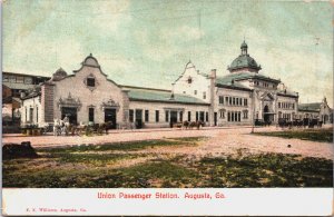 Augusta Georgia Union Passenger Station Vintage Postcard C086