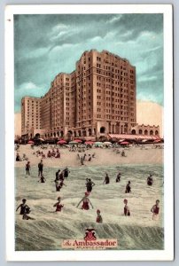 The Ambassador Hotel, Atlantic City New Jersey, Antique Postcard