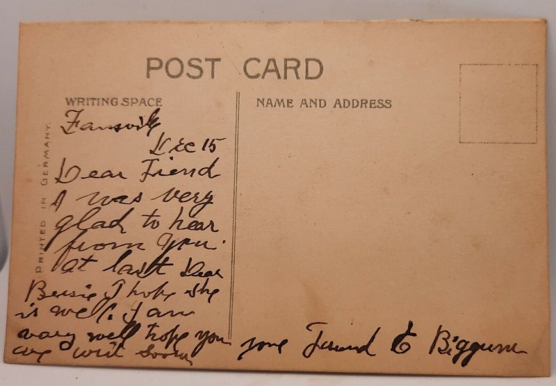 postcard Christmas Greetings - felt holly