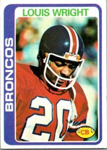 1978 Topps Football Card Louis Wright Denver Broncos sk7080