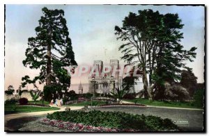 Old Postcard Avranches Manche Notre Dame Church Taken from Jardin des Plantes