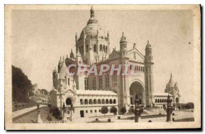 Postcard Old Basilica of Lisieux Overview