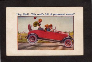 Artist Signed D Tempest Auto Automobile Dad Road full Permanent Waves Postcard