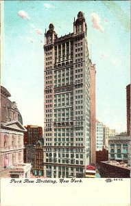 Park Row Building New York City New York Vintage Postcard Standard View Card