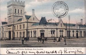 Post Office & Public Buildings East London South Africa Komgha PO Postcard E19