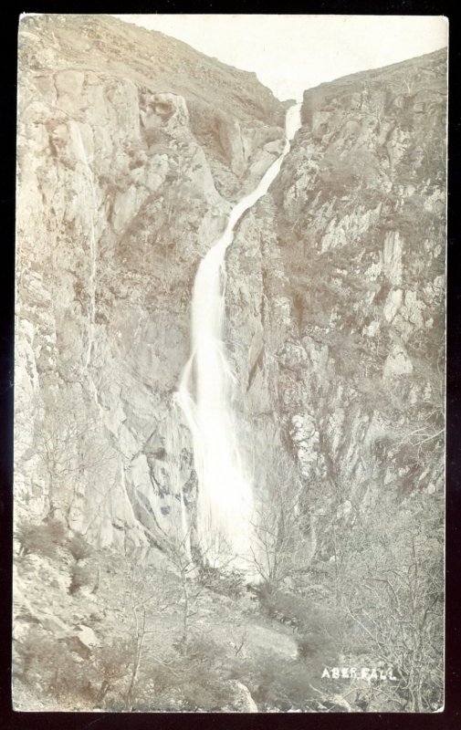 dc1953- WALES Aber Falls 1910s Near Abergwyngregyn Real Photo Postcard by Thomas