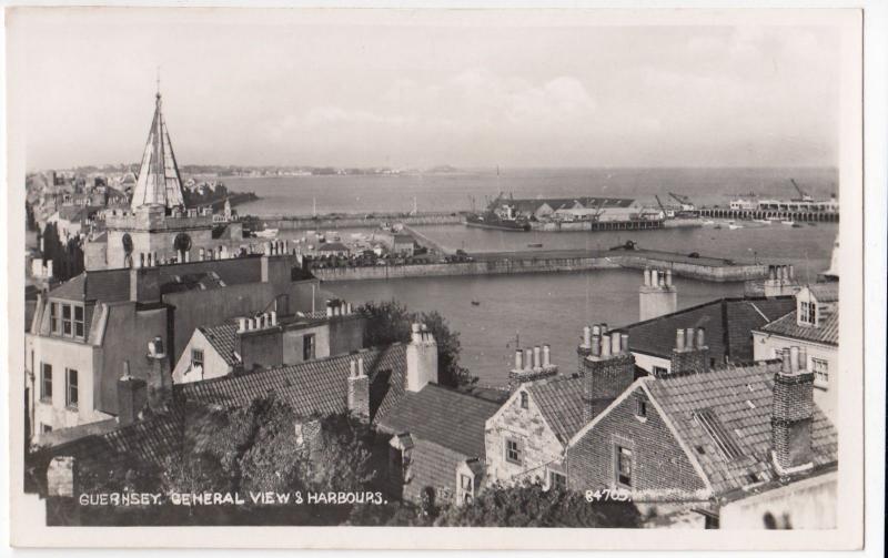 Guernsey; General View & Harbours RP PPC, Unposted, By Photochrom 