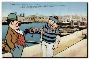 Old Postcard In Marseille