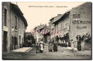 Neuville sur Ain Postcard Old Main street (folklore) TOP