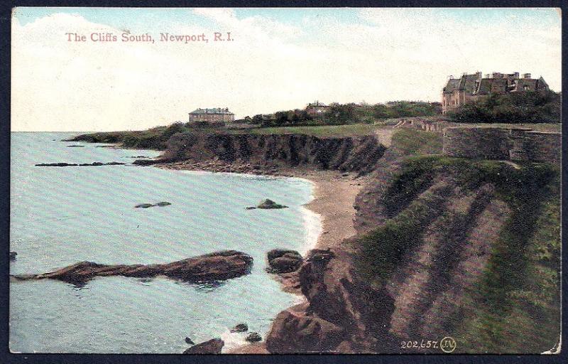 Cliffs South Newport Rhode Island unused c1910's