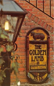 Lebanon Ohio 1974 Postcard The Golden Lamb Restaurant Sign