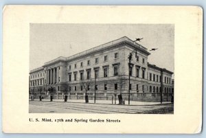 c1920's US Mint 17th & Spring Garden Streets Philadelphia Pennsylvania Postcard