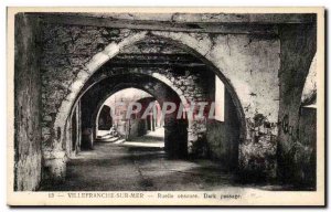 Old Postcard Villefranche Sur Mer Dark Alley