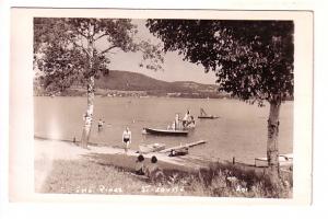 Real Photo, People Swimming at The Pines, St Jovite, Quebec,