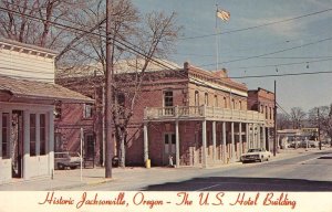 US Hotel Building JACKSONVILLE Oregon Beekman Bank c1960s Vintage Postcard