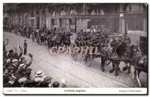 Postcard Old English Artillery Army War 1914