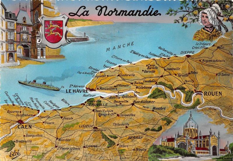 BR26897 Normandie map cartes geographiques France