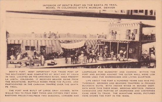 Colorado Denver Interior Of Bent's Fort On The Santa Fe Trail Model In Colora...