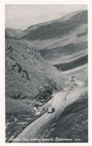 RPPC Honister Pass looking towards Buttermere - Lake District, Cumbria, England